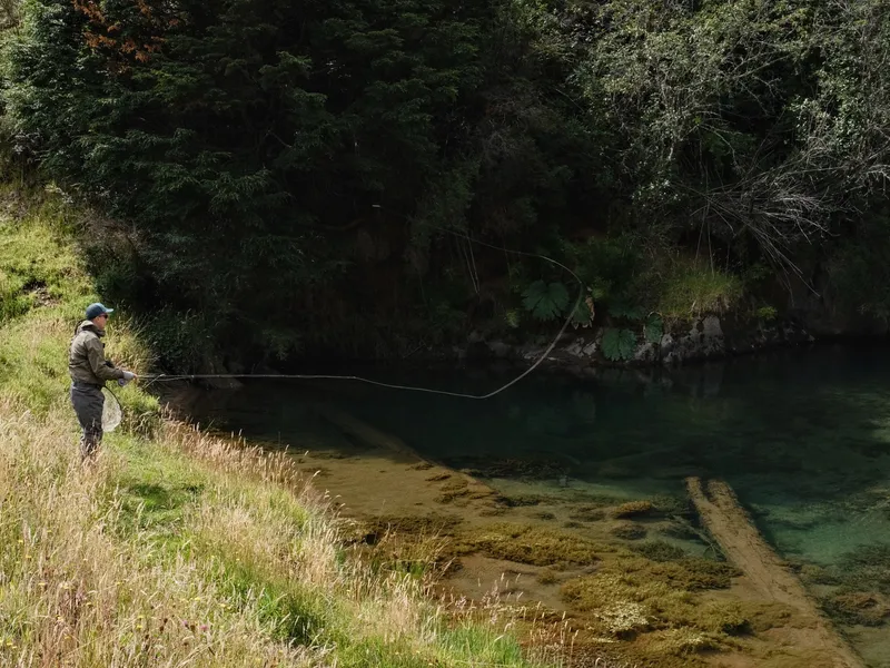 Fly fishing emerald pool
