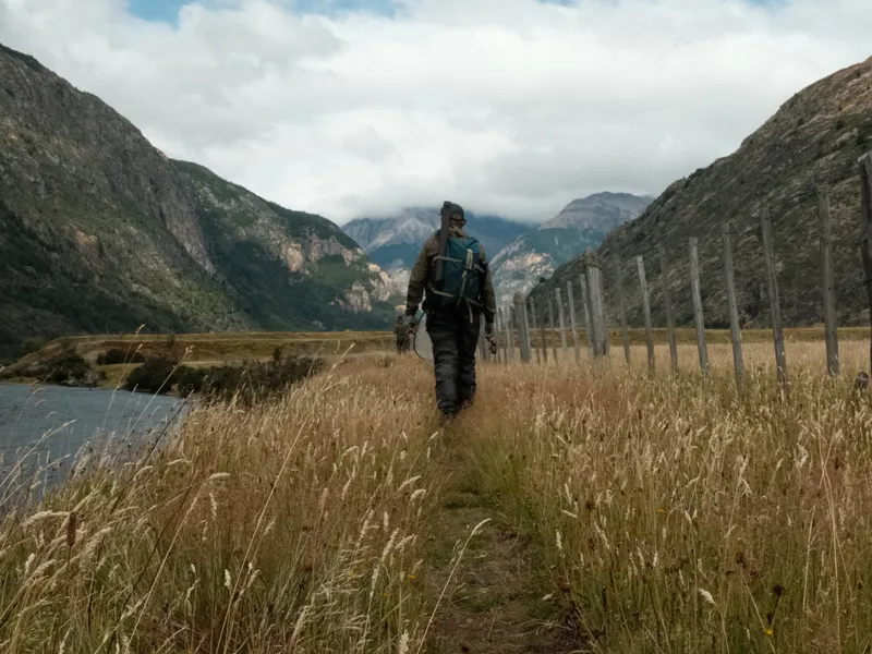 Walking the trail to the next pool
