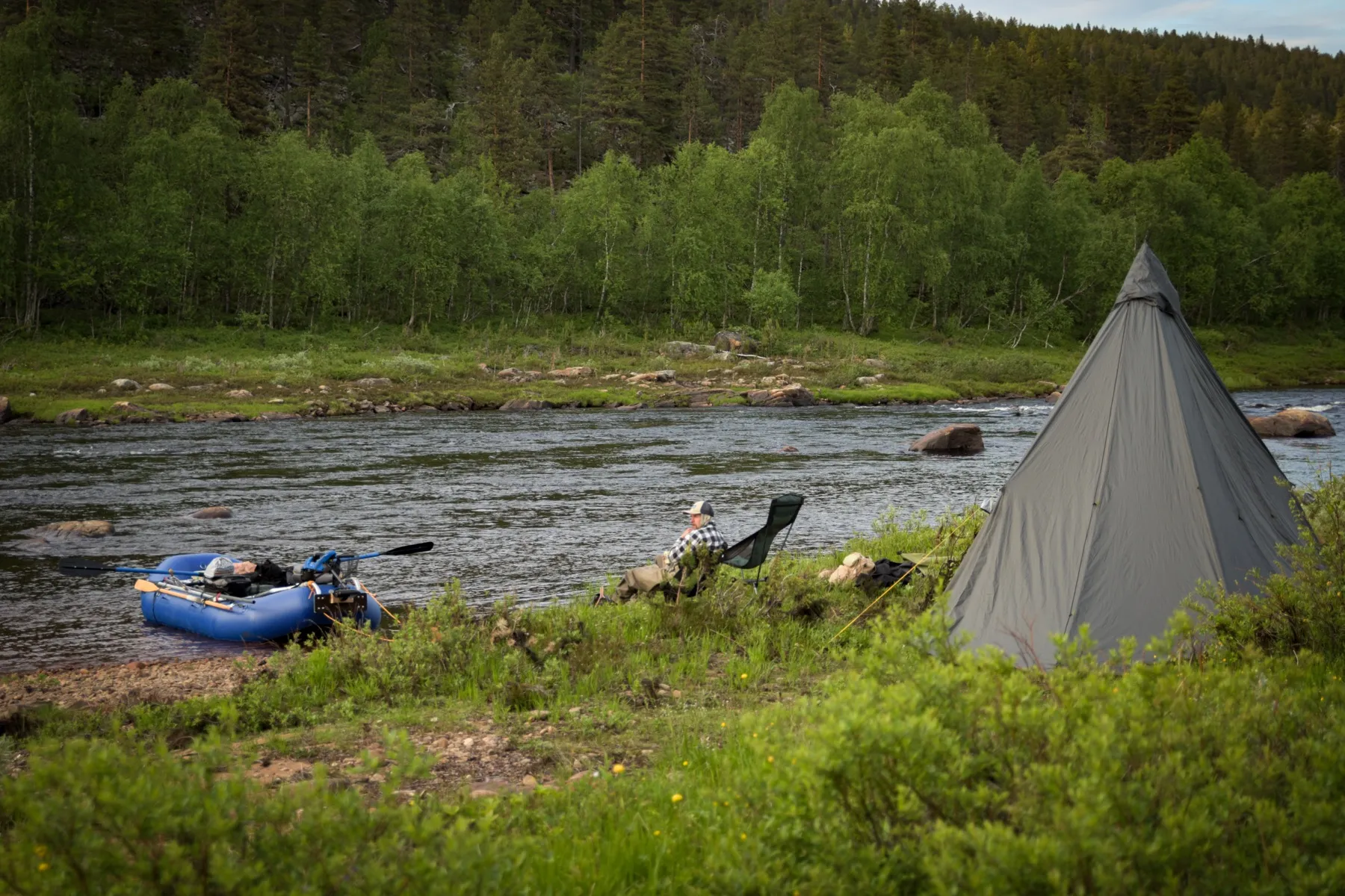 Camp on the river